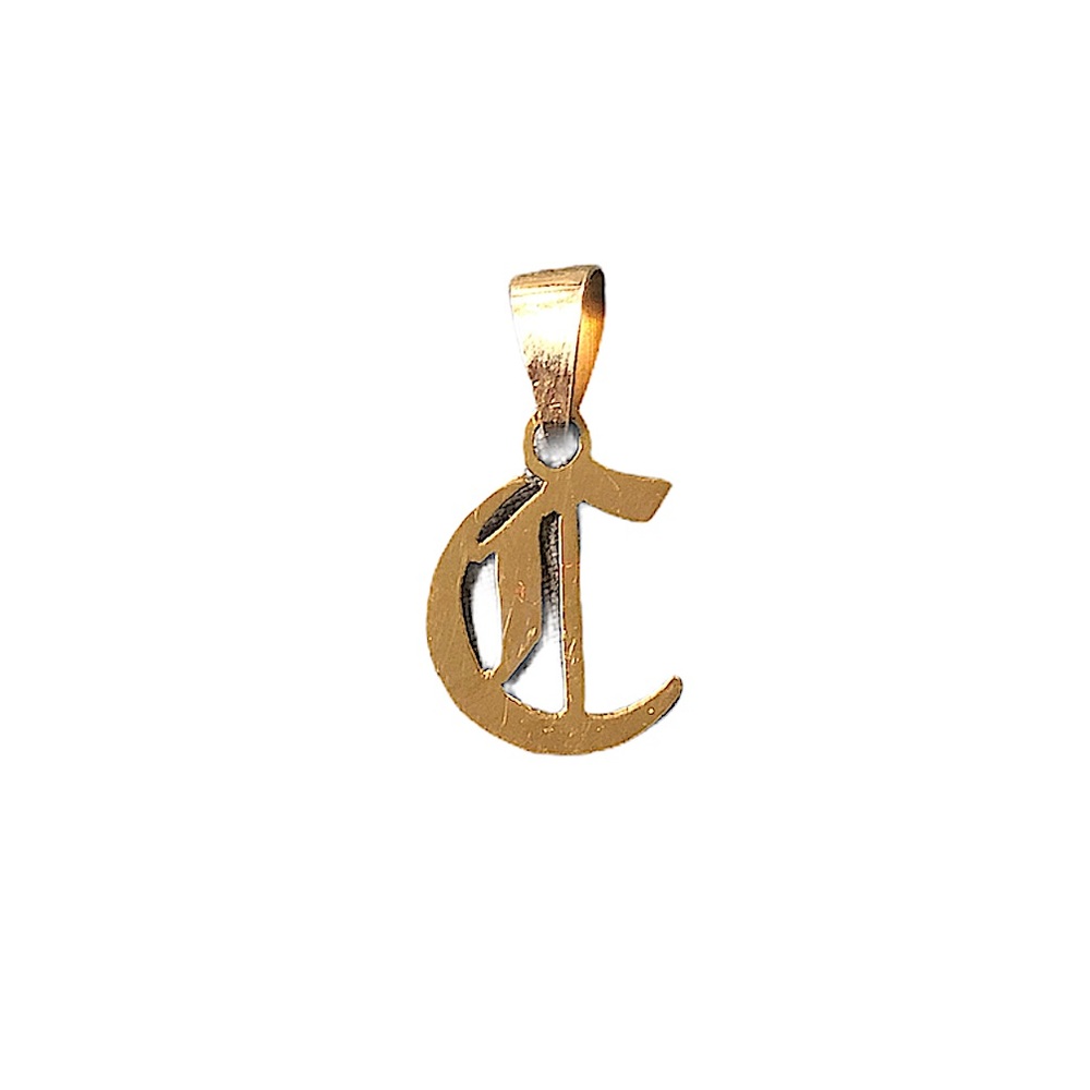 The M Jewelers gold C charm